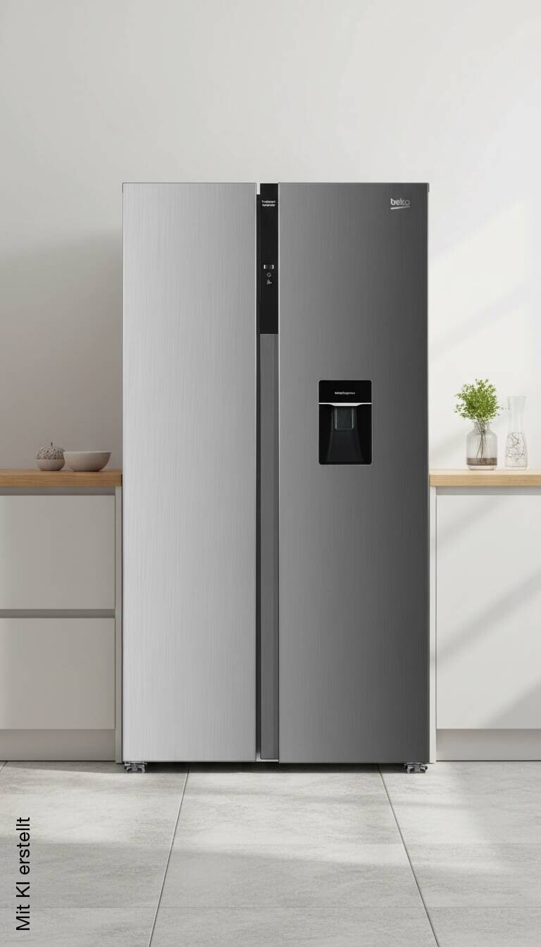 Beko Side-by-side Kühl-/Gefrierkombination GNO5322WDXPN Edelstahl B/H/T: ca. 90x177x66 cm