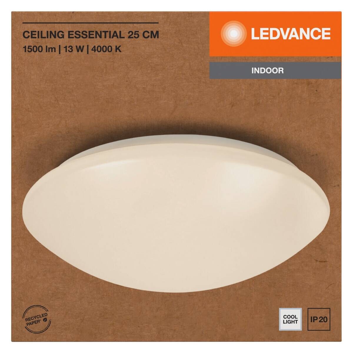 LEDVANCE Deckenleuchte Essential weiß Kunststoff