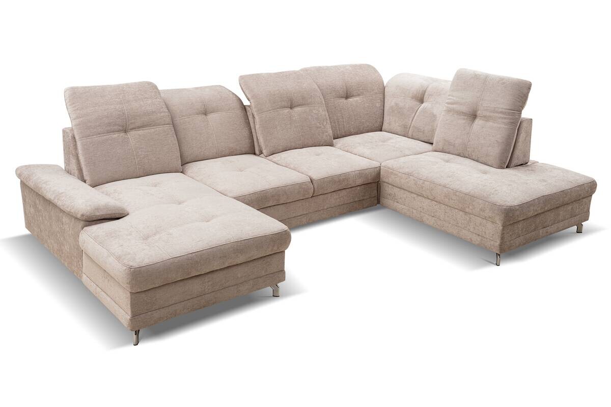 Wohnlandschaft Kendo grau Microfaser B/H/T: ca. 337x105x172 cm