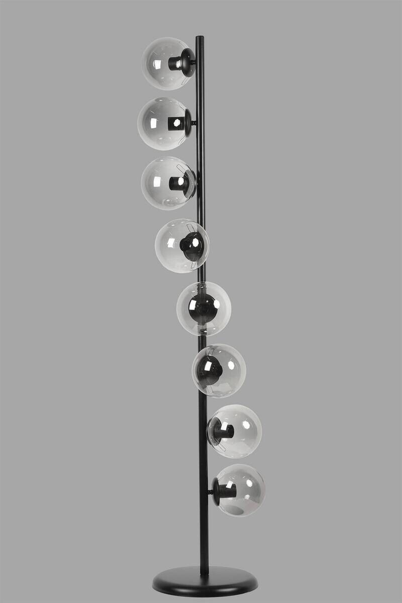 Opviq Stehlampe weiß Metall Glas B/H/L: ca. 30x155x30 cm E27 8 Brennstellen
