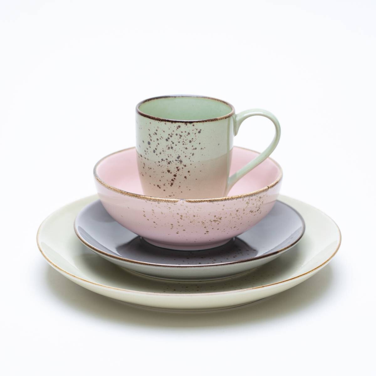 CreaTable Kombiservice Nature Collection VINTAGE GARDEN multicolor Steinzeug 16 tlg.