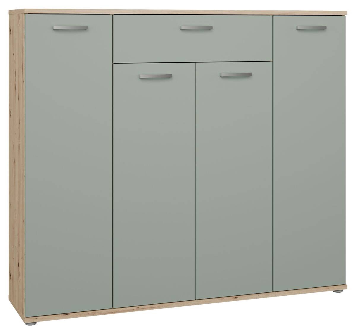 Kommode Eiche Artisan Nachbildung salbei B/H/T: ca. 139x121x35 cm
