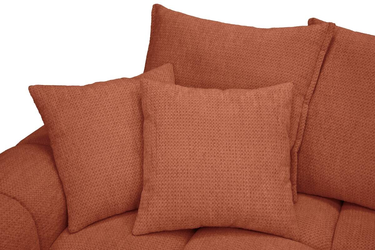 Ecksofa rostfarbig Microfaser B/H/T: ca. 312x97x229 cm