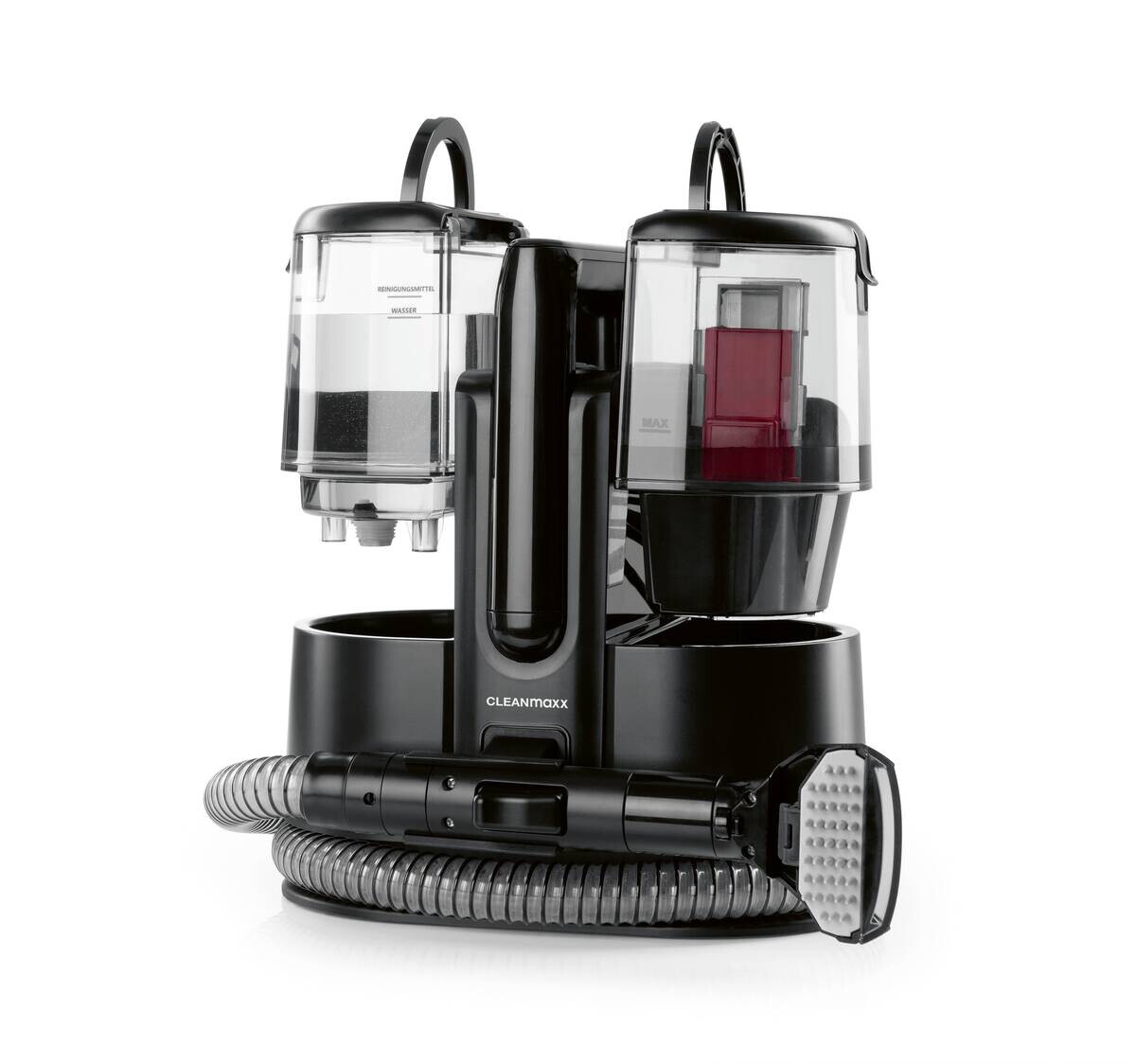 CLEANmaxx Polster -und Teppichreiniger schwarz rot Kunststoff B/H/L: ca. 33,5x33x29,5 cm