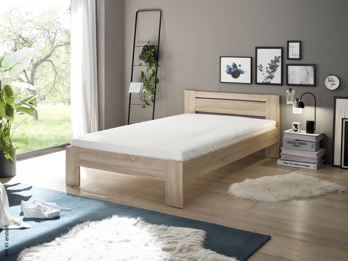 Futonbett Cannes Eiche Sonoma Nachbildung Liegefläche B/L: ca. 120x200 cm