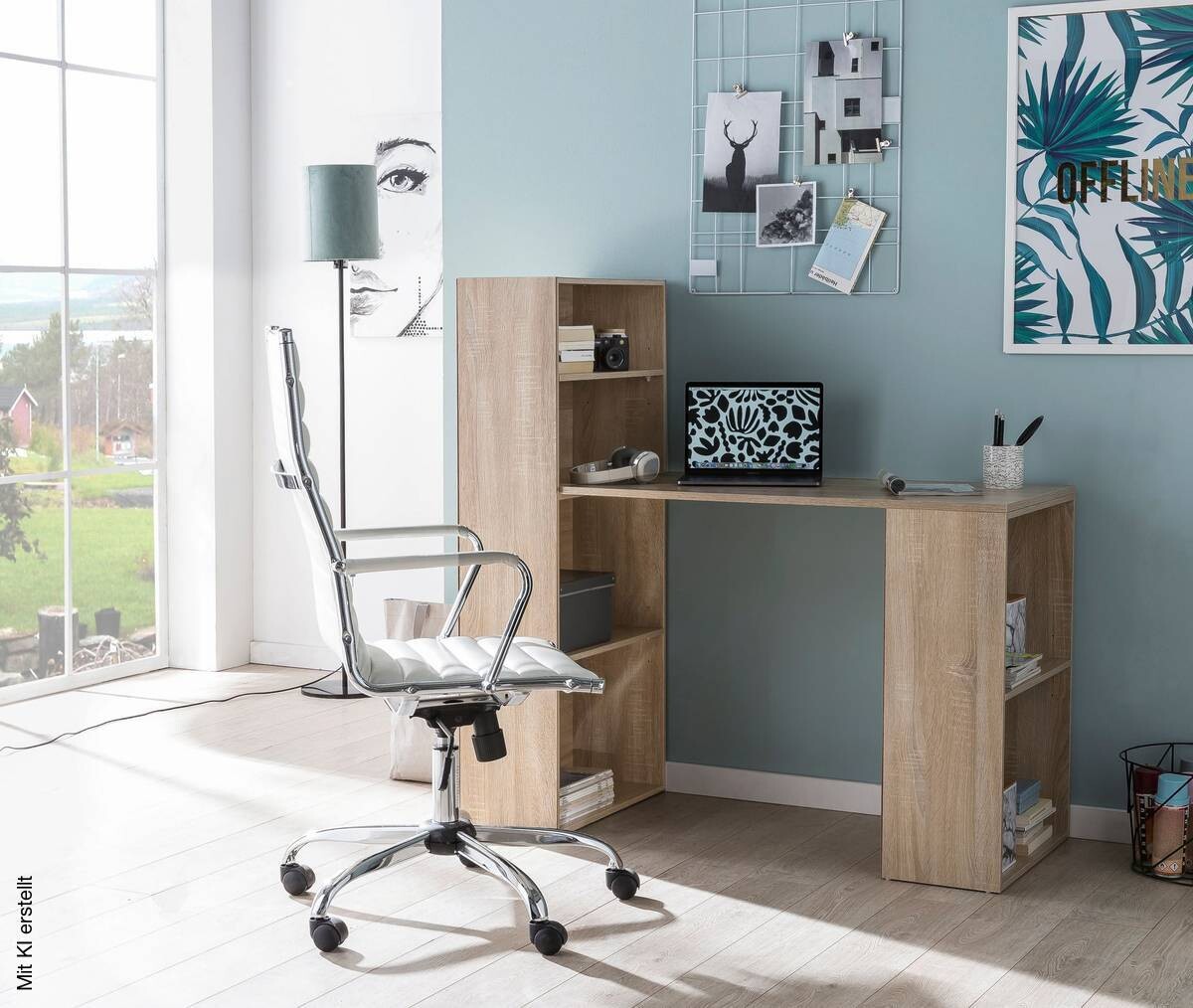 Schreibtisch Eiche Sonoma Nachbildung B/H/T: ca. 50x120x120 cm