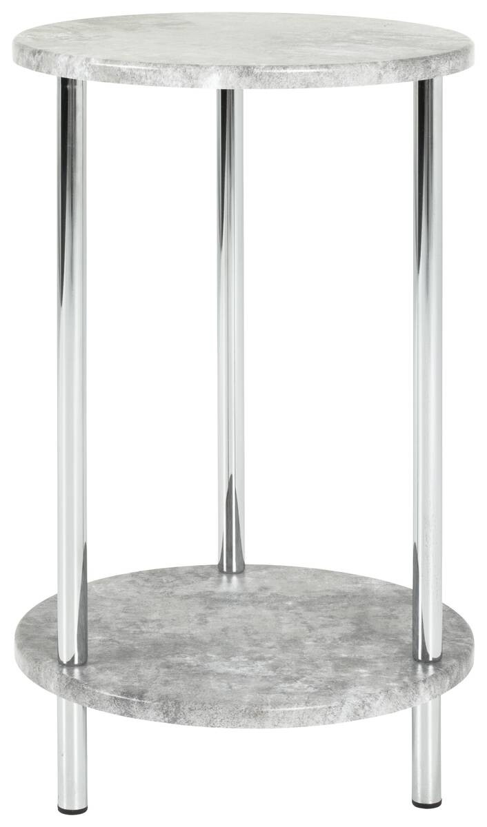 Beistelltisch Beton Optik Chrom Optik H/D: ca. 50x30 cm