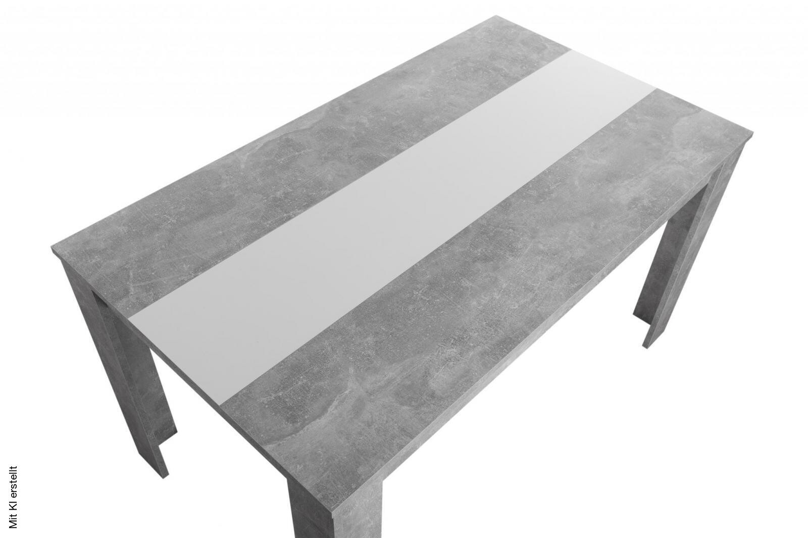 Esstisch Niklas Beton Optik B/H/T: ca. 138x74x80 cm