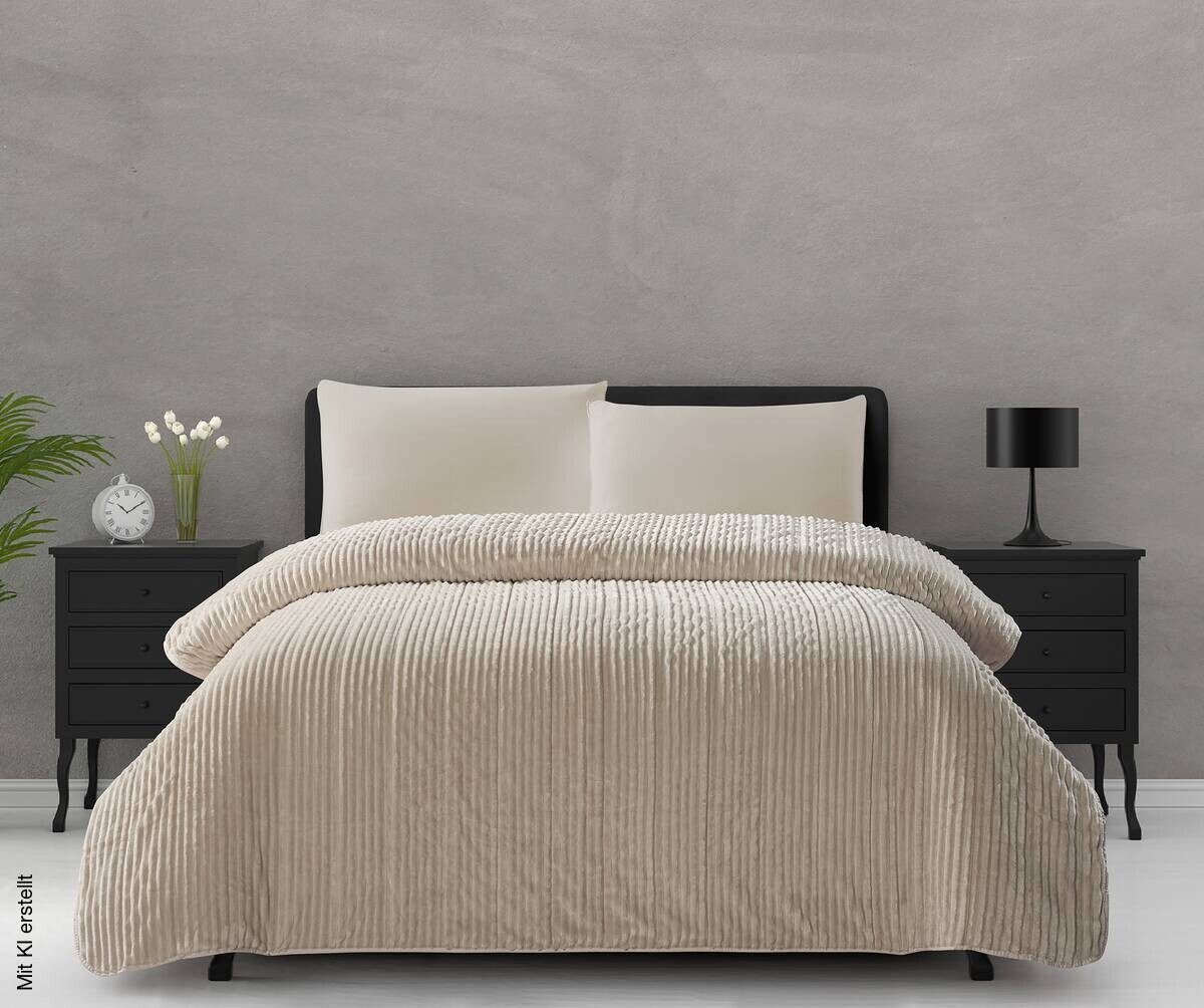 Tagesdecke sand Polyester B/L: ca. 200x220 cm