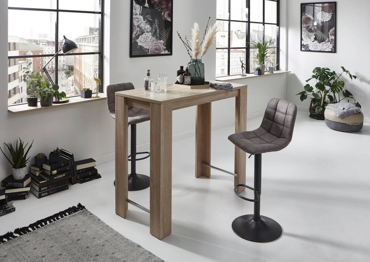 Essgruppe Yvonne Eiche grau Metall B/H/T: ca. 120x108x58 cm