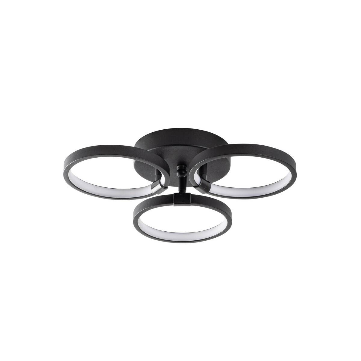 Opviq LED-Deckenleuchte schwarz B/H/T: ca. 37x9x32 cm
