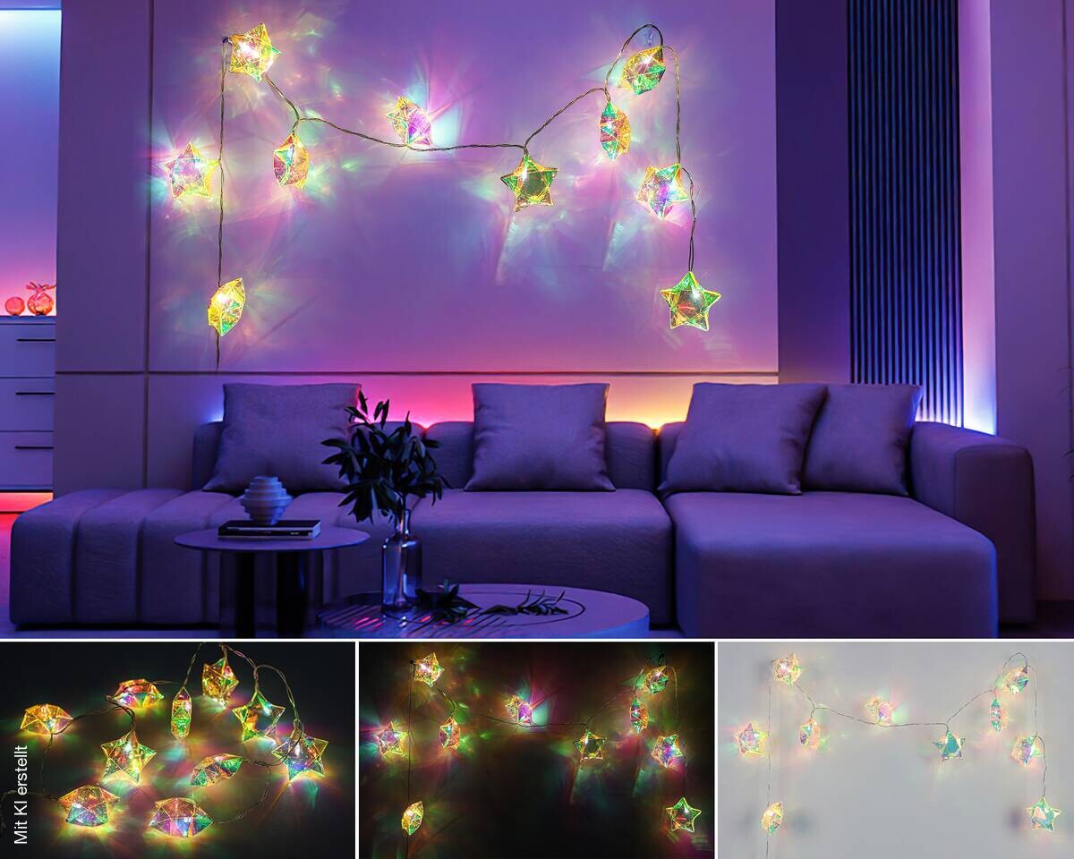 Nolo LED-Lichterkette String transparent B/H/T: ca. 165x5x4 cm