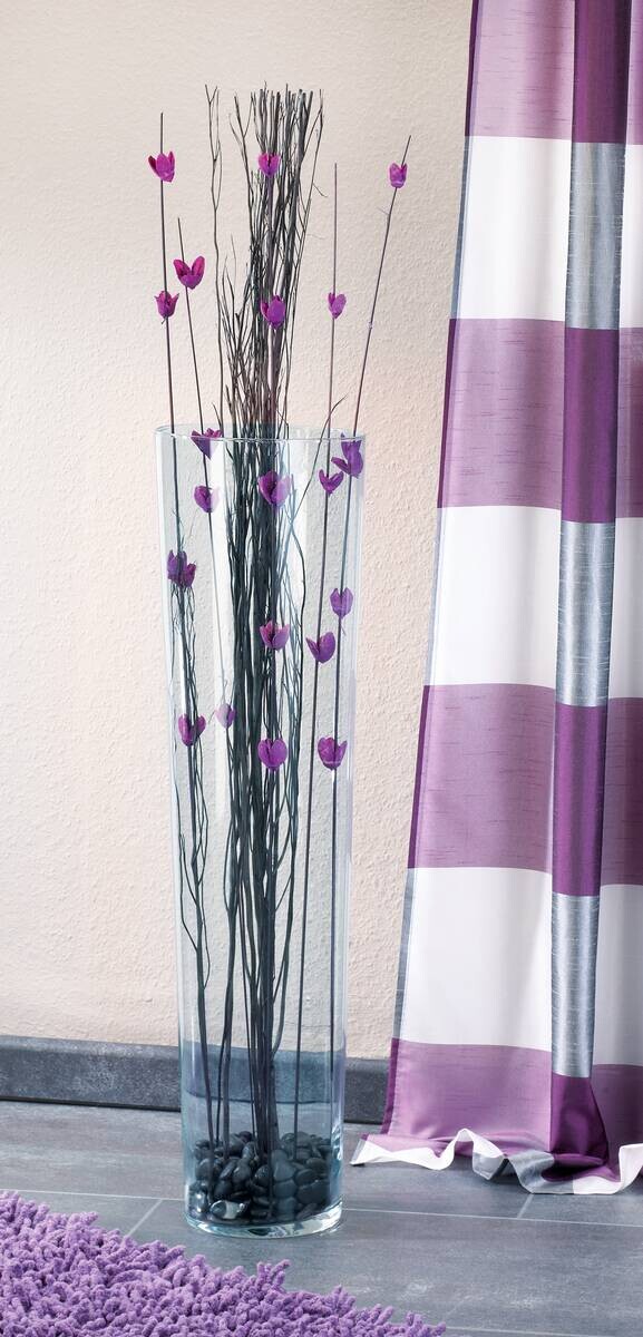 Vase klar Glas B/H/L: ca. 19x70x19 cm