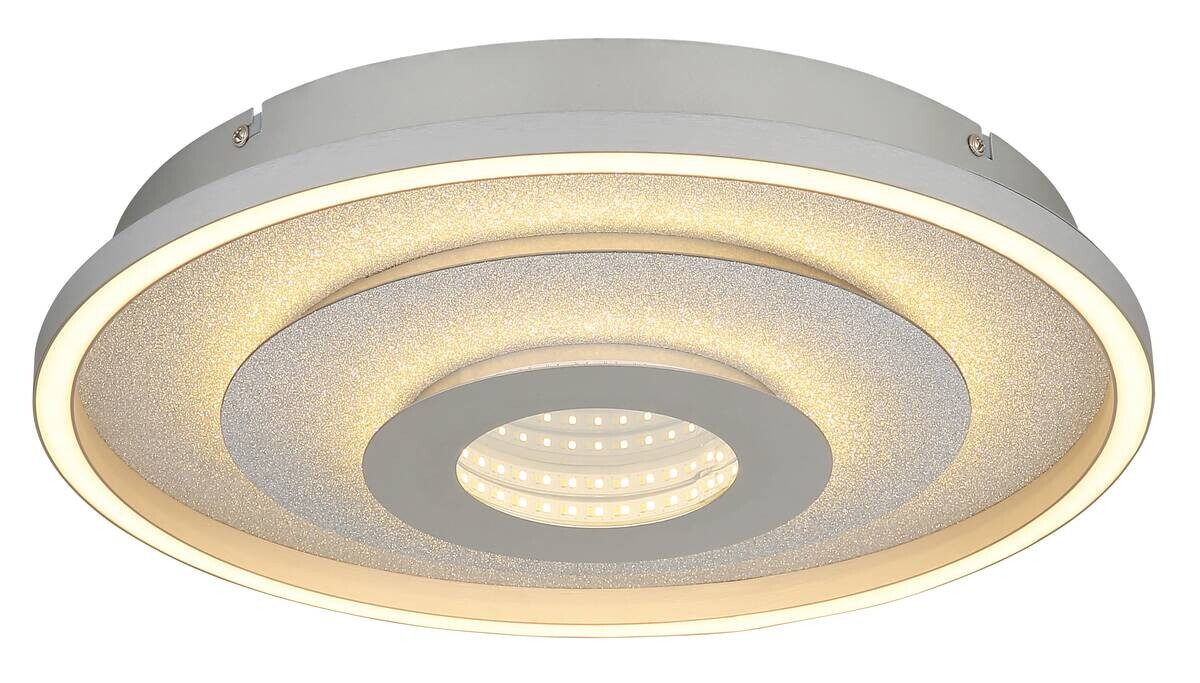 GLOBO LED-Deckenleuchte silber Aluminium Metall H/D: ca. 7,3x40 cm 1 Brennstellen