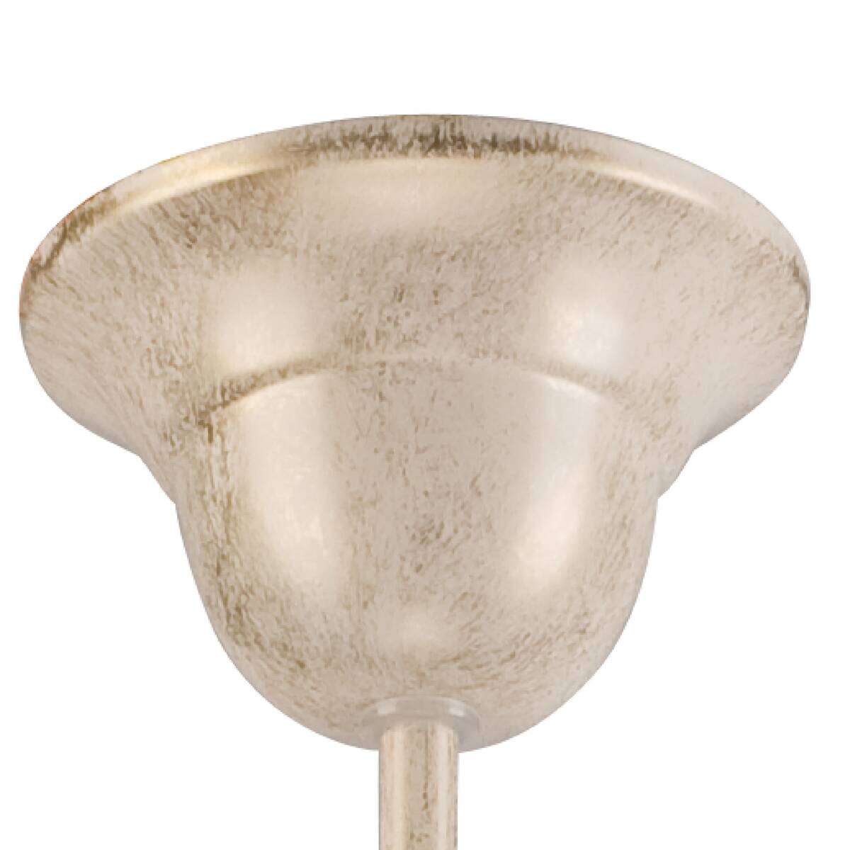 Lamkur Pendelleuchte RETRO II 19208 weiß Glas Stahl H/L: ca. 73x49 cm E27 5 Brennstellen
