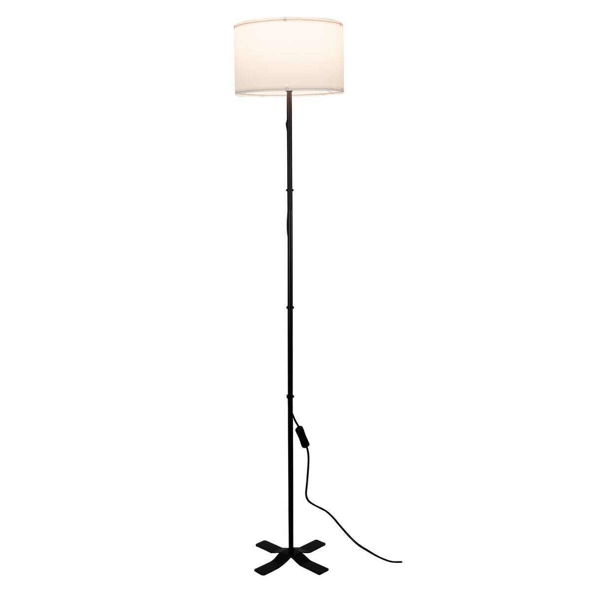 POCOline Stehlampe Zero schwarz Kunststoff Metall H/D: ca. 143x28 cm E27 1 Brennstellen