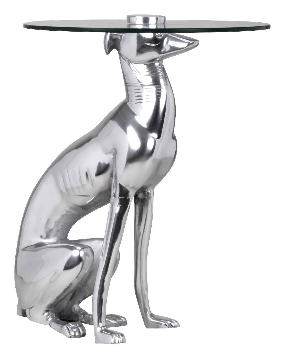 Beistelltisch silber Aluminium B/H/T: ca. 40x50x40 cm
