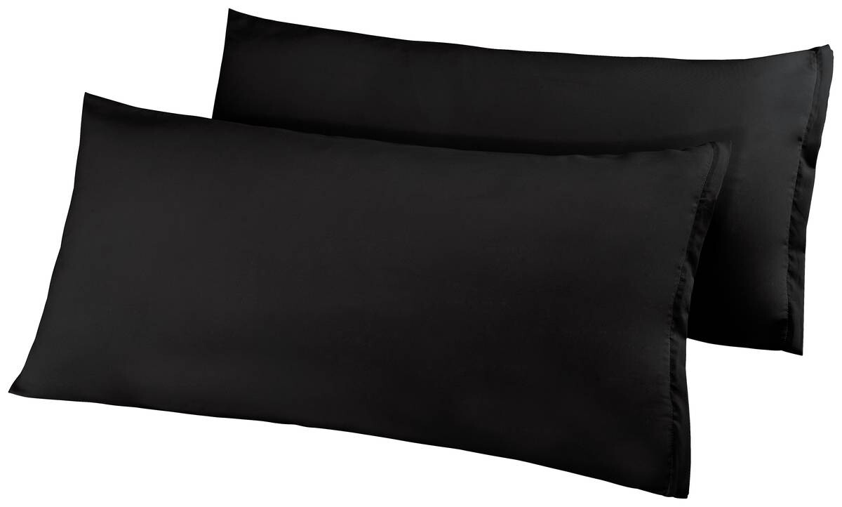 Kissenhülle Microfaser schwarz 100% Polyester B/L: ca. 40x80 cm