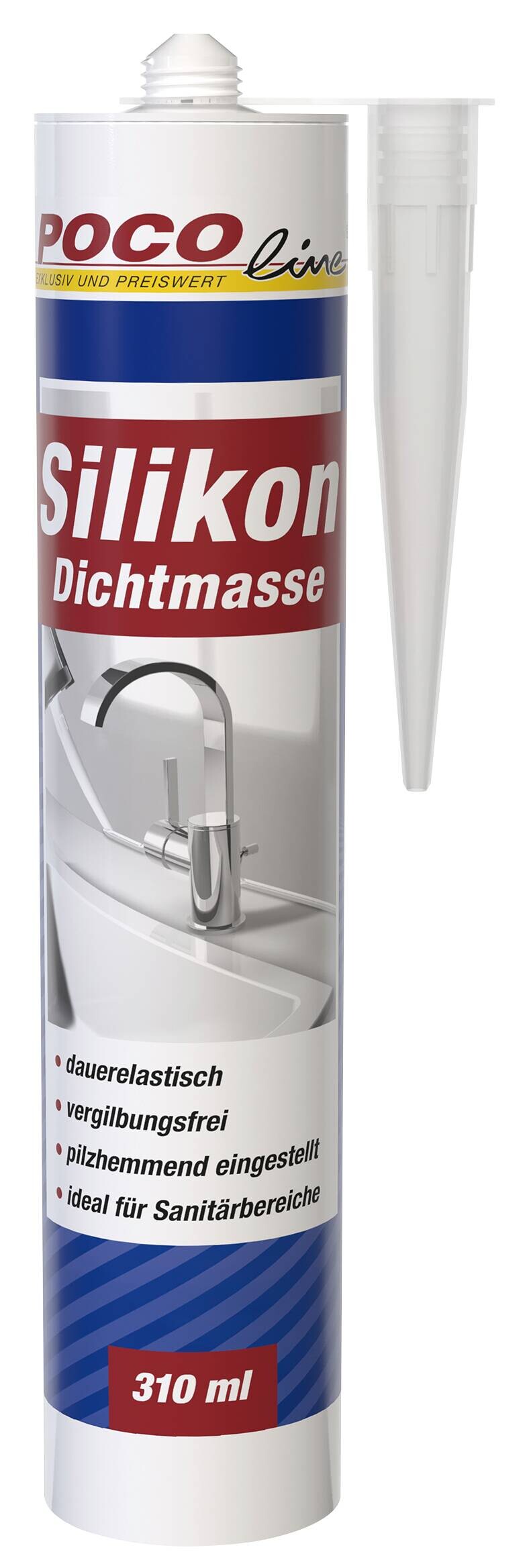 POCOline Silikon Fugendicht transparent ca. 0,31 l