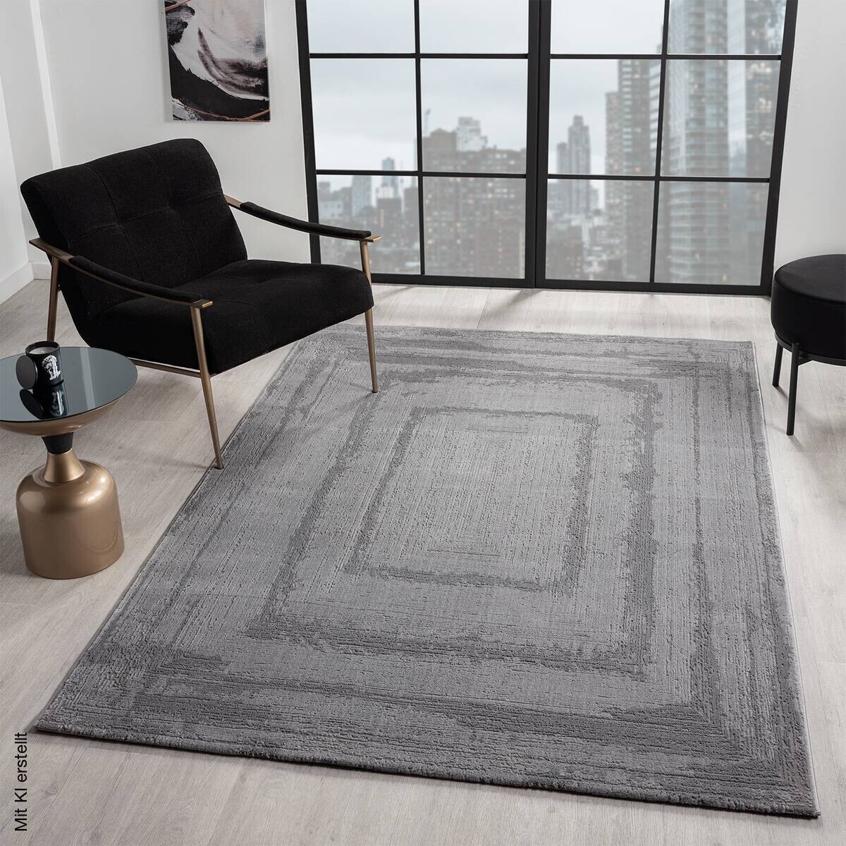 Webteppich Costa grau B/L: ca. 240x330 cm