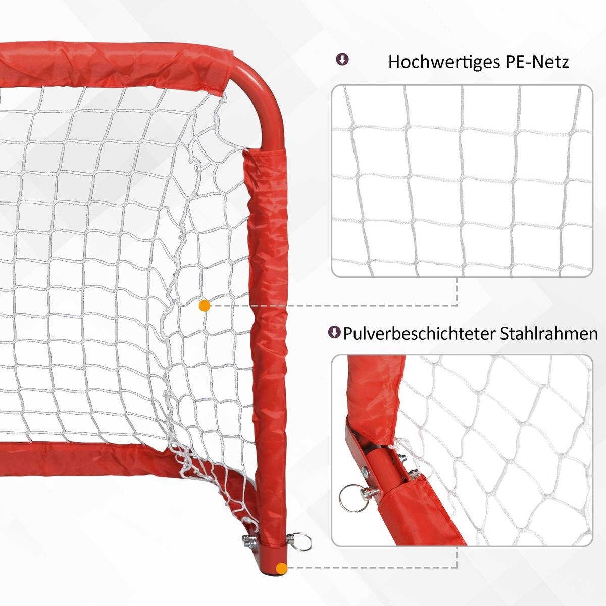 HOMCOM Fußballtor rot B/H/T: ca. 90x60x36 cm