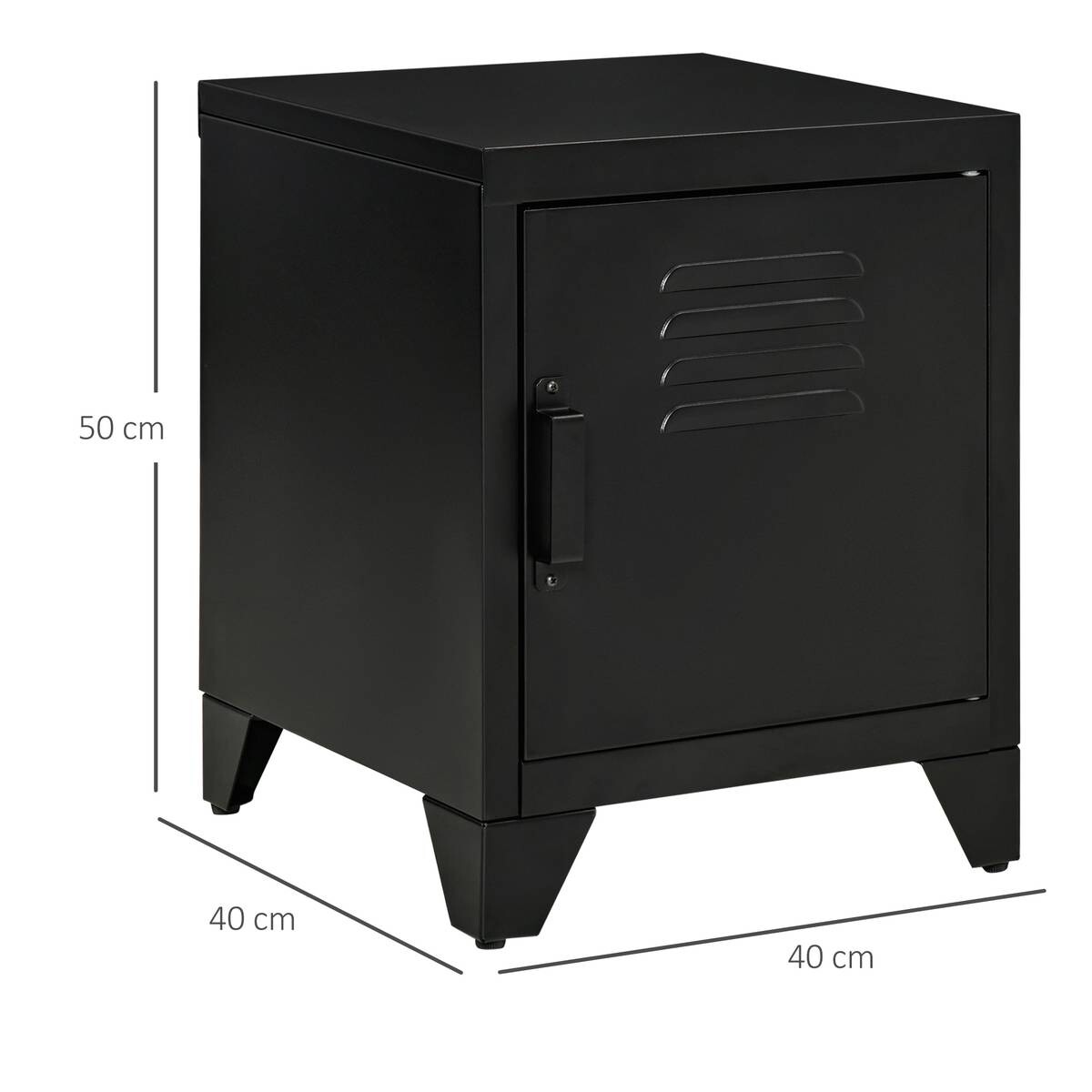 Nachtkonsole 831-429BK schwarz B/H/T: ca. 40x50x40 cm