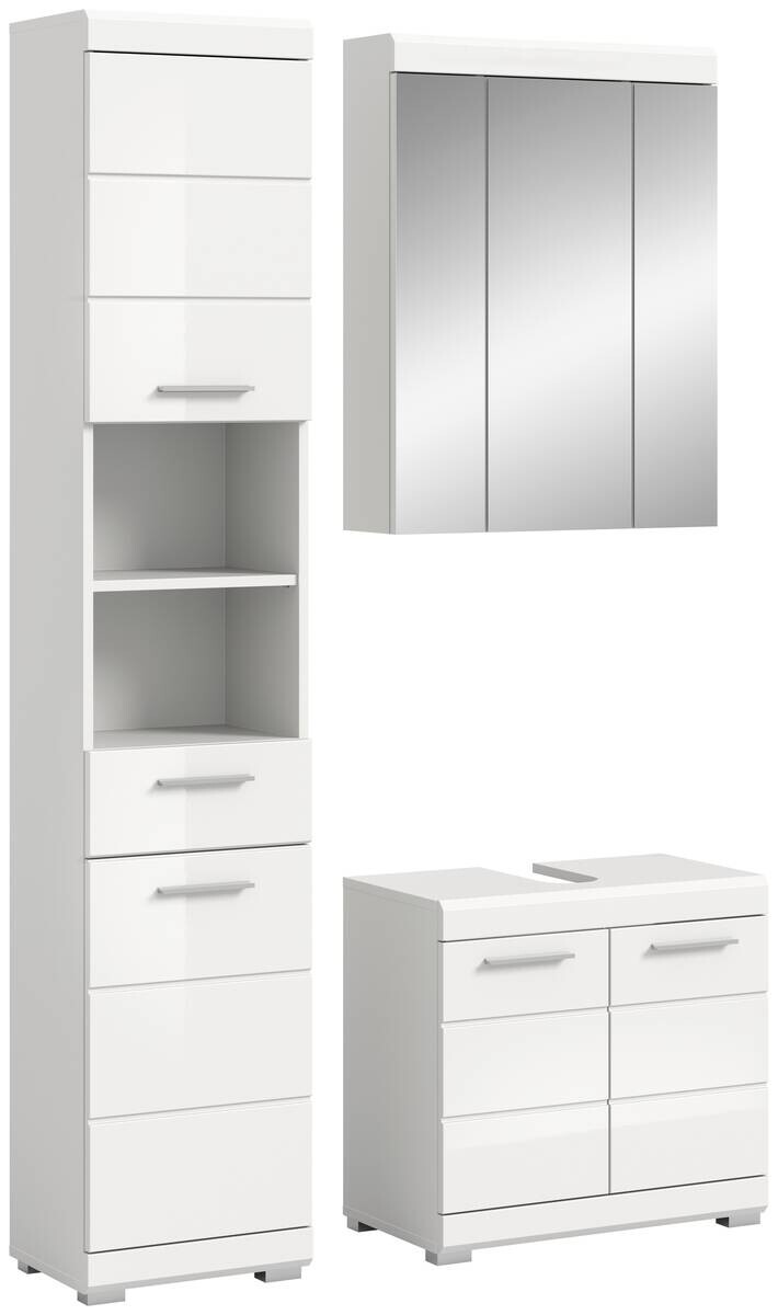 Badezimmer-Set Scout weiß weiß Hochglanz B/H/T: ca. 112x191x34 cm