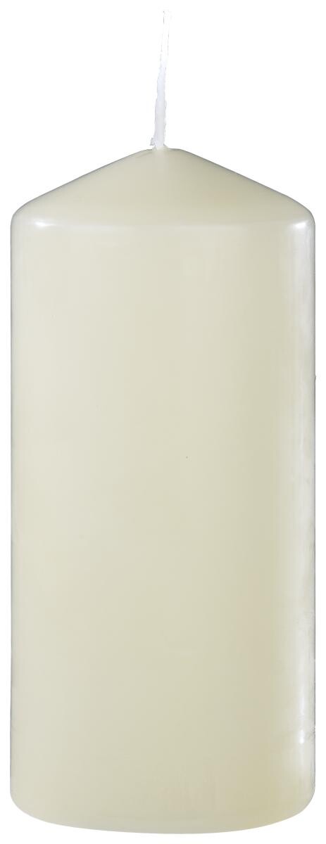 Stumpenkerze beige B/H/L: ca. 7x15x7 cm