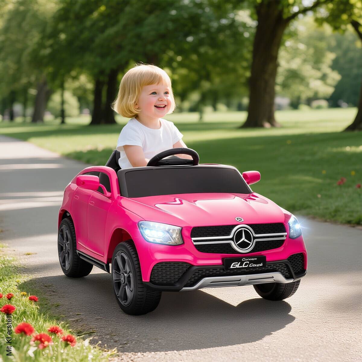AIYAPLAY Kinder Elektroauto rosa B/H/L: ca. 68x50x105 cm