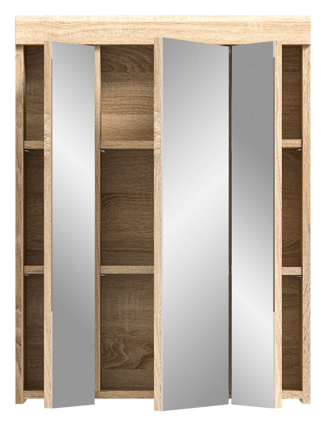 Badhängeschrank LAMBADA Eiche Sonoma hell Nachbildung Spiegel B/H/T: ca. 60x79x18 cm