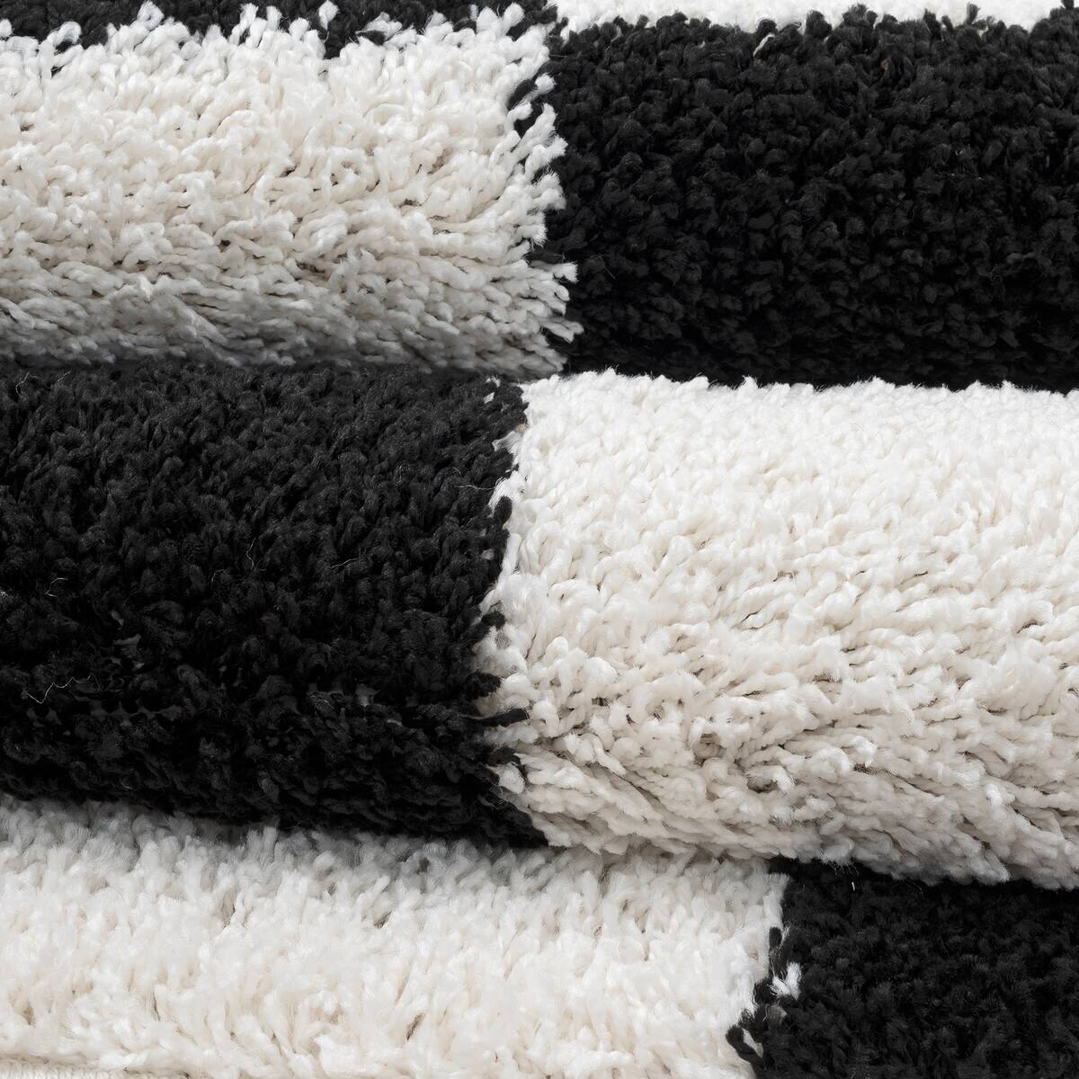 Sanat Hochflorteppich MILANO schwarz B/L: ca. 140x200 cm