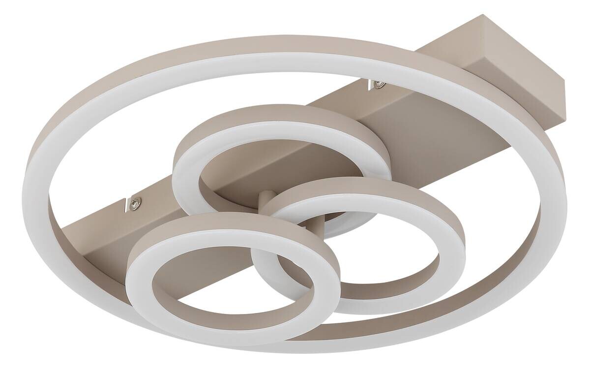 GLOBO LED-Deckenleuchte sand Metall Kunststoff B/H/L: ca. 33x8,8x35 cm 1 Brennstellen