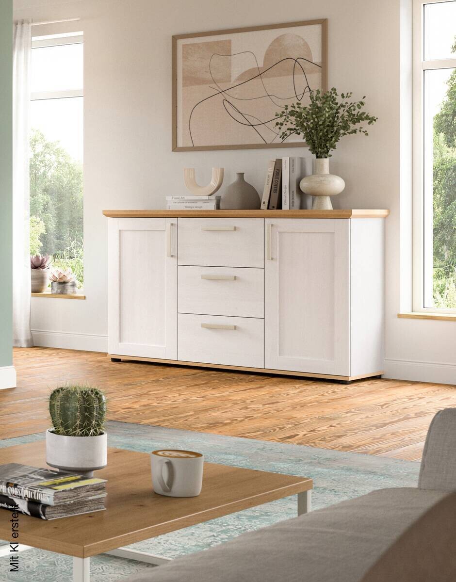 Sideboard VERONA Lärche Nachbildung Eiche Nachbildung B/H/T: ca. 129x80x40 cm