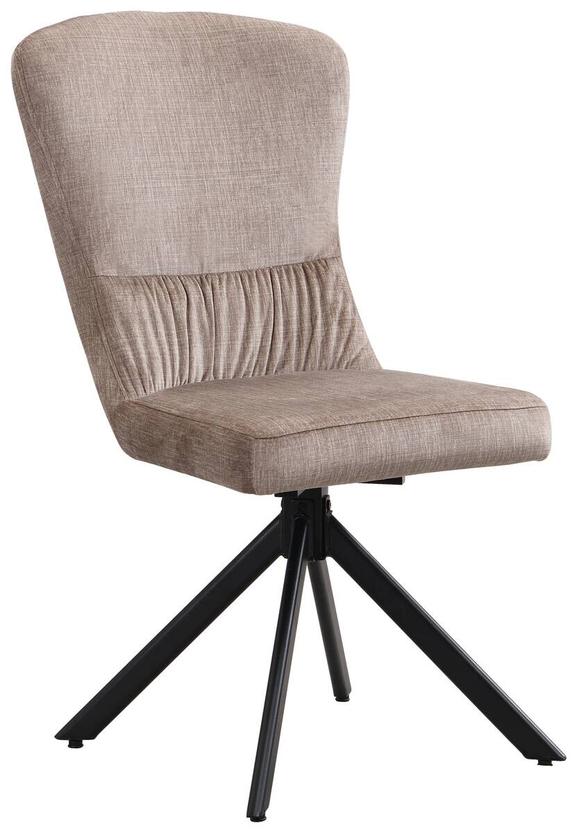 Drehstuhl Kate Cappuccino Samt B/H/T: ca. 51x97x67 cm