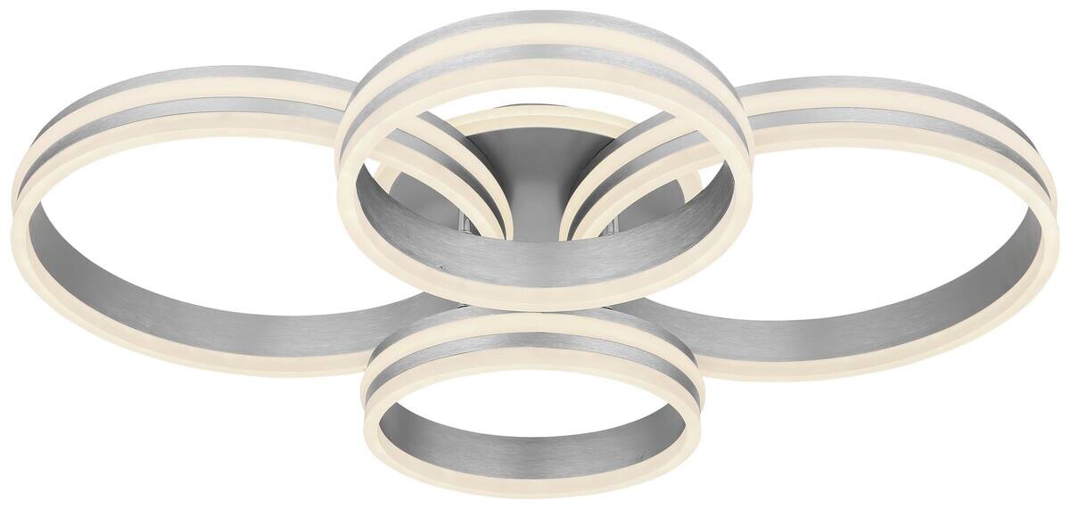 Deckenleuchte Rubio grau Acryl Metall B/H/L: ca. 68x14x85 cm