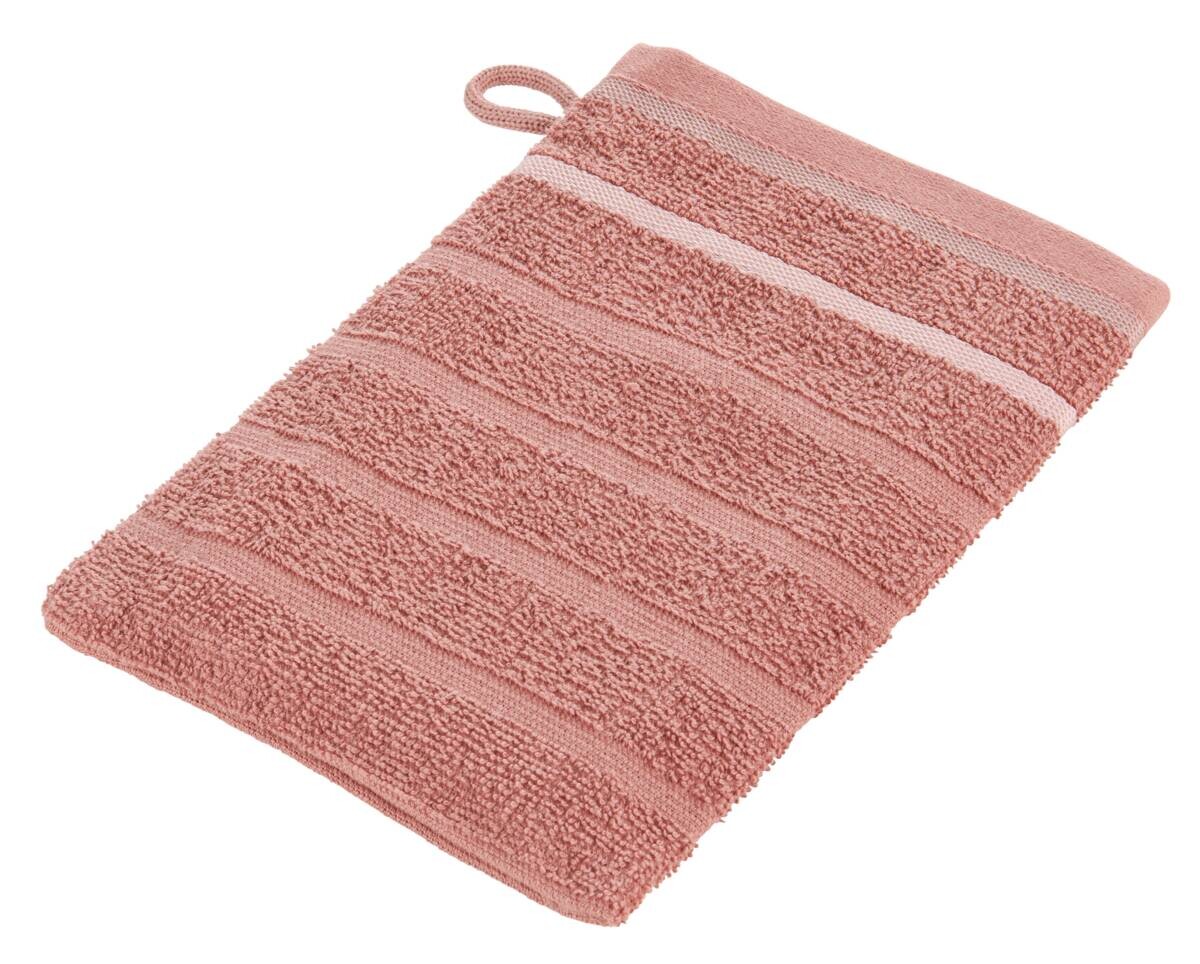 oh cosy Waschhandschuh Marta altrosa 100% Baumwolle B/L: ca. 16x22 cm