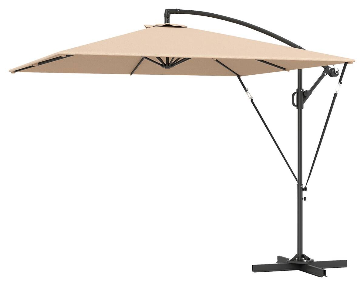 Outsunny Ampelschirm khaki Polyester B/H/L: ca. 250x235x295 cm