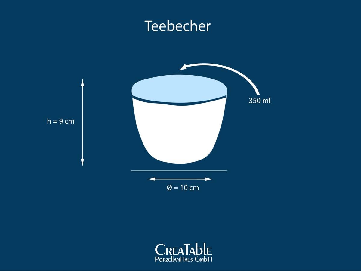 CreaTable Teetassenset Squeezy Mocha braun Steinzeug 4 tlg.