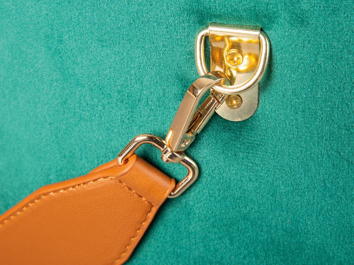 Inter Link Hocker Papua grün MDF Samtoptik B/H/T: ca. 35x45x35 cm