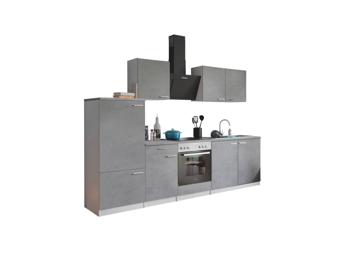 Respekta Küchenblock Malia Beton Optik B/H/T: ca. 270x200x60 cm