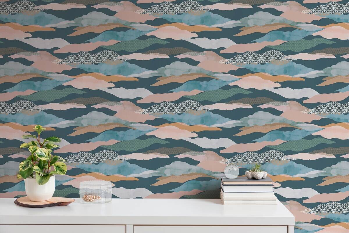 A.S.Creation Vliestapete grün rosa B/H/D: ca. 53x1005x8 cm