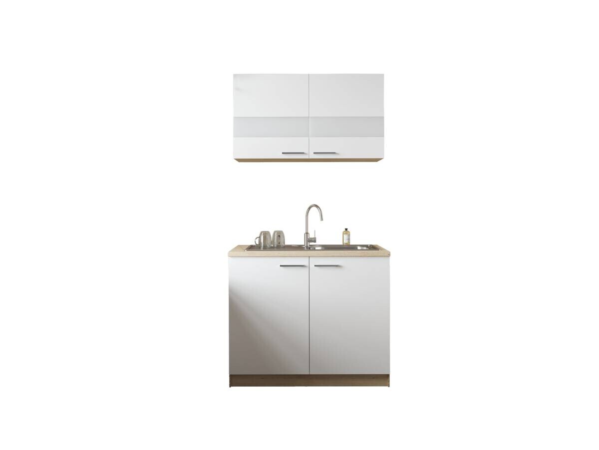Anbauküchen-Set Merle weiß B/H/T: ca. 100x200x60 cm