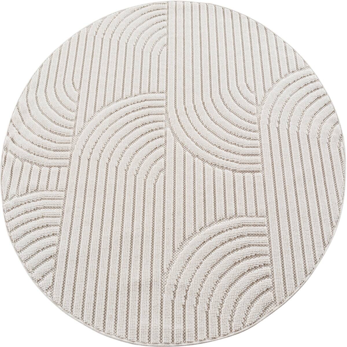 Ayyildiz Kurzflorteppich HELIX creme B/H/L: ca. 120x0,7x120 cm
