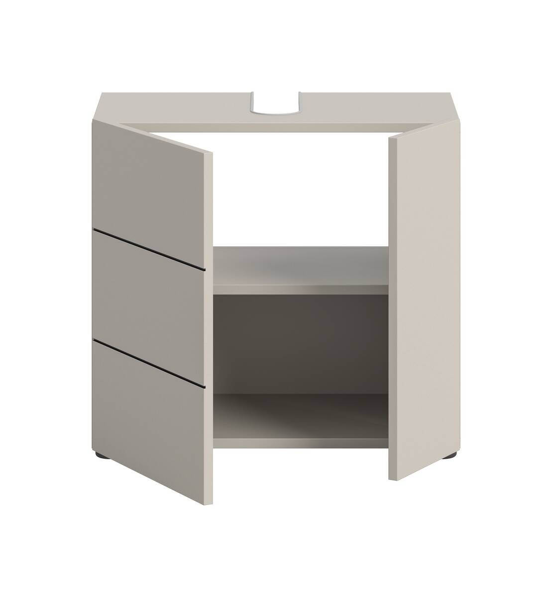Waschbeckenunterschrank VIRA Cashmere schwarz B/H/T: ca. 60x57x34 cm