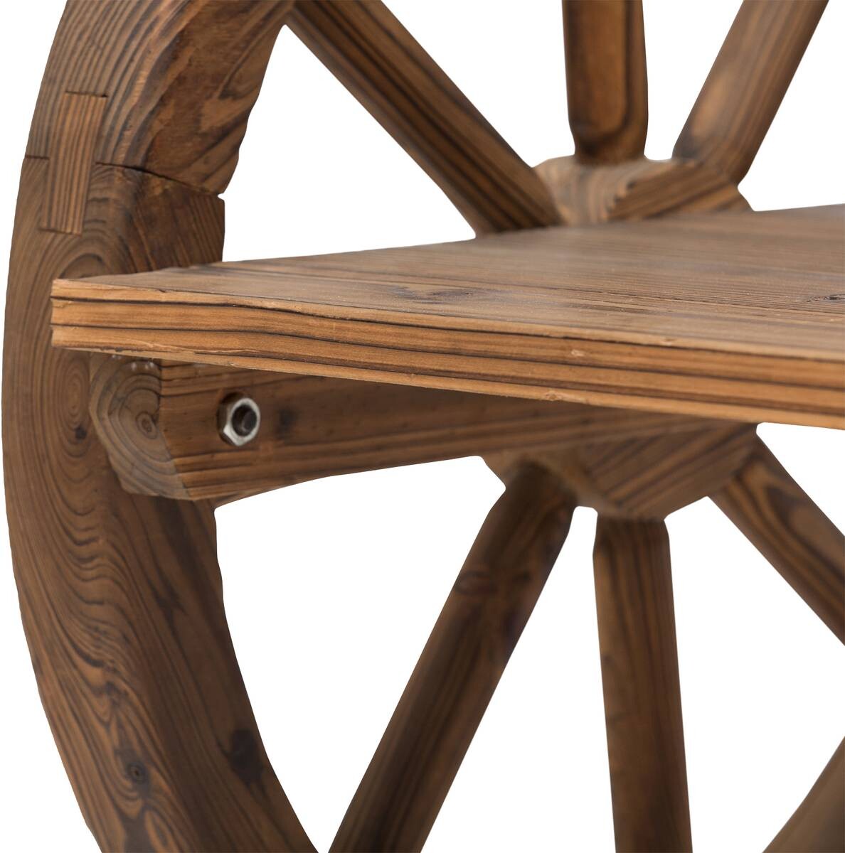 Outsunny Gartenbank dunkelbraun Holz B/H/T: ca. 114x80x58 cm