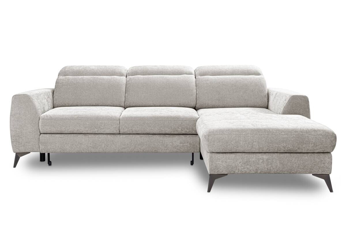 Ecksofa mit Bettfunktion und Bettkasten leinen Microfaser B/T: ca. 264x191 cm