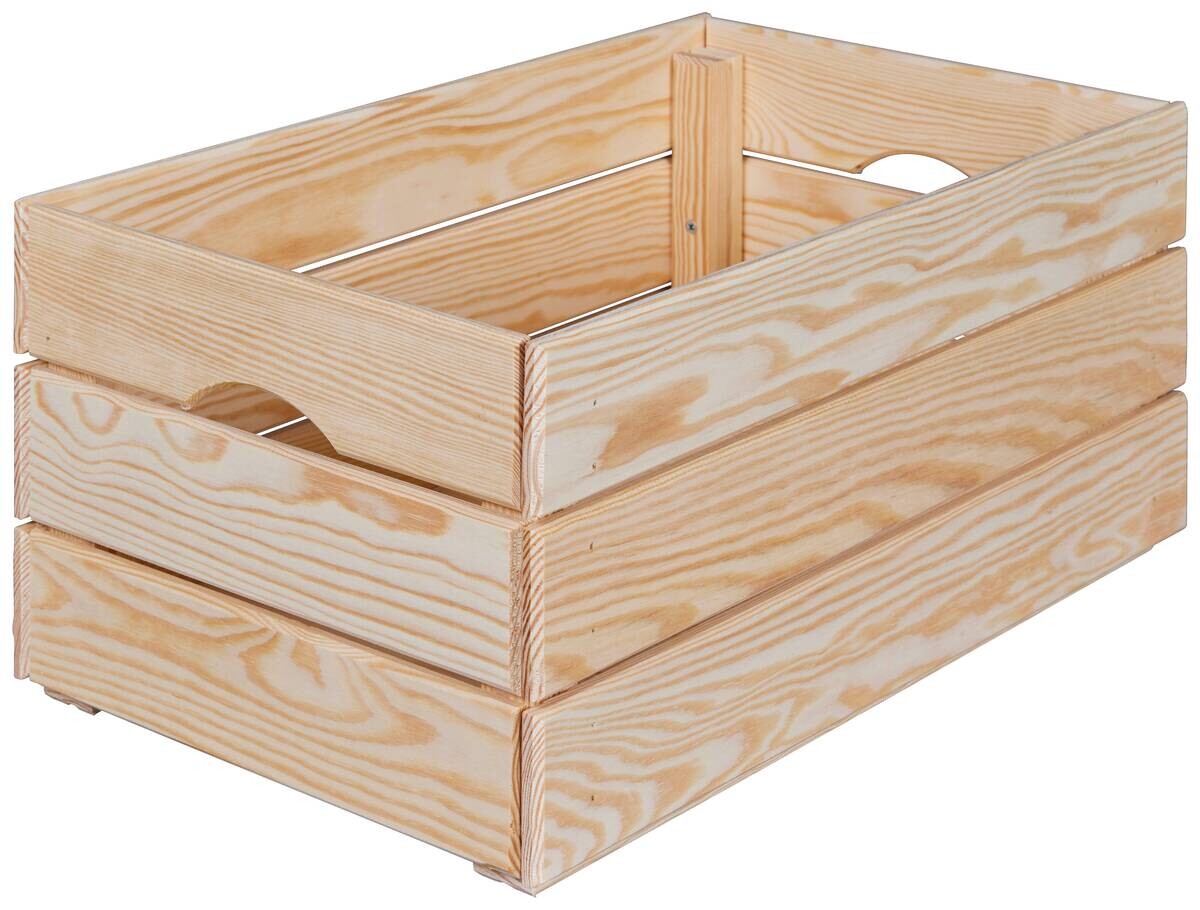 Holzkiste Valloni M natur natur Holz B/H/L: ca. 31,5x23x51 cm