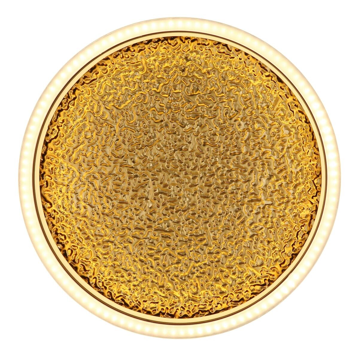 GLOBO LED-Deckenleuchte 48460-24 Hedi Opal gold schwarz weiß Metall Acryl Silikon H/D: ca. 7,5x30 cm 1 Brennstellen