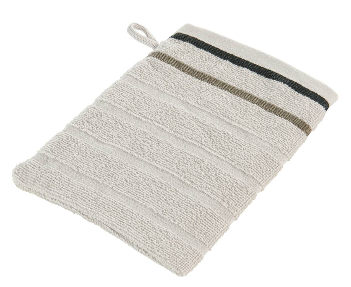 oh cosy Waschhandschuh Marta hellgrau 100% Baumwolle B/L: ca. 16x22 cm