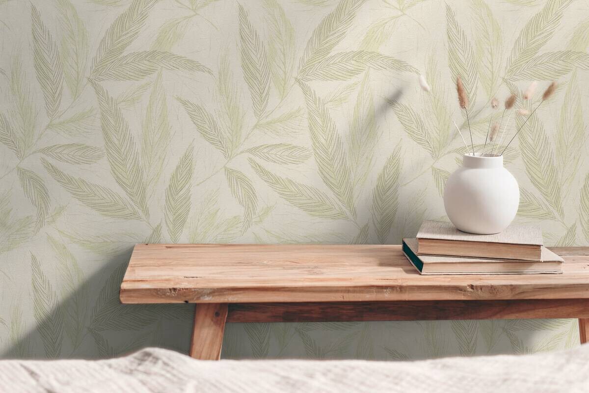 A.S.Creation Vliestapete silber grün creme B/H/D: ca. 53x1005x9,4 cm